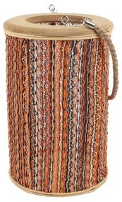 Φανάρι LAF114 16,5X25cm Orange Espiel Wood, Fabric
