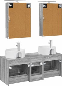 vidaXL Σετ Επίπλων Μπάνιου 5 pcs Γκρι Sonoma