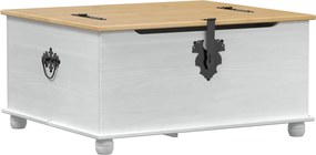 vidaXL storage box με ράφι Λευκό 90 x78 x 45 εκ Στερεά ξυλεία πεύκου