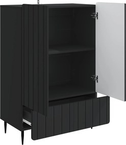vidaXL Πλαϊνό γραφείο Μαύρο 66 x 34,5 x 97 εκ. Επεξεργασμένο Ξύλο