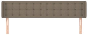 vidaXL Κεφαλάρι με Πτερύγια Taupe 203x16x78/88 εκ. Υφασμάτινο