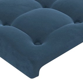 Κεφαλάρι με Πτερύγια Σκούρο Μπλε 163x16x78/88 εκ. Βελούδινο 3119260