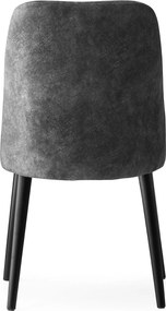 Καρέκλα 4τμχ Ανθρακί DALLAS 50x49x90