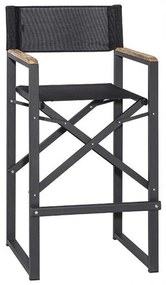 Σκαμπό Μπαρ - Σκηνοθέτη Piazza/S-W 02-00-1192 53x57x115,5cm Anthracite-Black