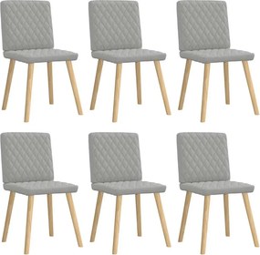 vidaXL Καρέκλες τραπεζαρίας 6 τεμ Cloud Grey Fabric
