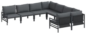 vidaXL Σετ Καναπέ Κήπου 8 pcs Ανθρακί Ατσάλι