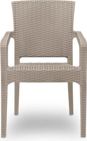 Πολυθρόνα πολυπροπυλενίου Clio Megapap recycled χρώμα cappuccino 57x55x86εκ.