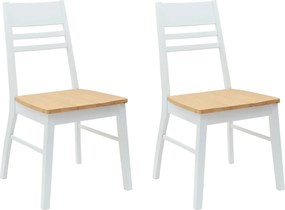 vidaXL Καρέκλες φαγητού 2 pcs Λευκό 43 x 54 x 89 εκ.