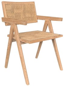 Καρέκλα Επαγγελματική ArteLibre TITYUS Βελανιδιά Ξύλο/Rattan 46x44.5x80cm-15320004