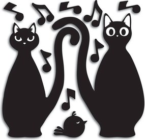 Αφρώδη Αυτοκόλλητα Τοίχου Ango Cats Silhouettes 54511