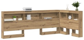 vidaXL Κεφαλάρι Αποθήκης με ράφι artisan δρυς 80 cm Επεξεργασμένο ξύλο
