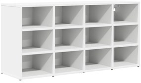 vidaXL Ντουλάπα Παπουτσιών Λευκό 103x30x51 εκ Επεξεργασμένο ξύλο
