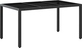 vidaXL Σετ Εξωτερικής Τραπέζης 5 pcs Μαύρο 150 x 90 x 75 cm