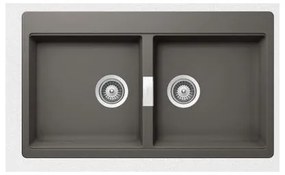 Schock Cristadur Mono 15295 Ένθετος Νεροχύτης 86x50cm Silverstone
