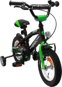 BMX Fun 12 Inch 21 cm Boys Coaster Brake Green/Matte black