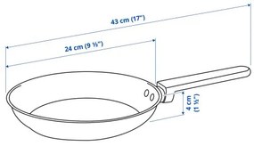 MIDDAGSMAT τηγάνι/αντικολλητική επένδυση, 24 cm 005.452.18