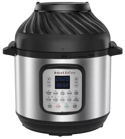 Instant Pot Duo Crisp + Φριτέζα αέρος 140004401, 1500 W, 5,7 L, 11 προγράμματα, καλάθι φριτέζας αέρος, EvenCrisp, Inox