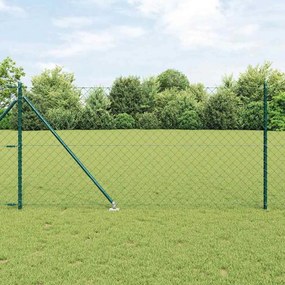 vidaXL Σετ Στύλων Φράχτη Πράσινο 1 x 25 m