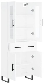 vidaXL Ντουλάπι Λευκό 69,5x34x180 εκ. από Επεξεργασμένο Ξύλο