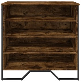vidaXL Παπουτσοθήκη Καπνιστή Δρυς 80x38x78 εκ. από Επεξεργασμένο Ξύλο