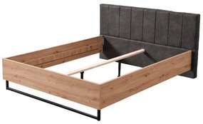 Ξύλινο Κρεβάτι Sardinia 160 Artisan Oak - Μαύρο 160x200 εκ. 177.5x212x94 εκ.