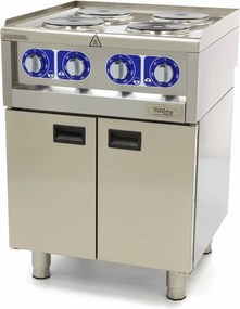 Commercial Grade Cooker - 4 Burners - Double Unit - 60cm Deep - 400V