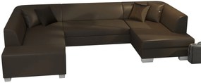 Γωνιακός καναπές Cuba-Δεξιά-Καφέ - 322.00Χ204.00Χ72.00cm