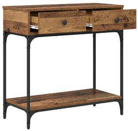 vidaXL Κονσόλα Τραπέζι Παλιό Ξύλο 75x34.5x75 εκ. Σχεδιασμένο Ξύλο