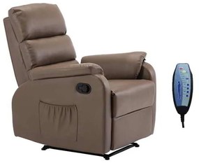 Πολυθρόνα Relax Massage COMFORT Pu Cappuccino 79x97x101cm