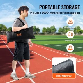 VEVOR I Screen Baseball for Batting Cage, 7x4 ft Baseball &amp; Softball Safety Screen, Body Protector Portable Batting Screen with Carry Bag &amp; Ground Stakes, Baseball Pitching Net for Pitchers Protection