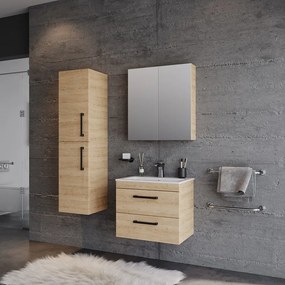 Martin Santa 60x40 Beige  MDF - Πάγκος με Νιπτήρα &amp; Καθρέπτη