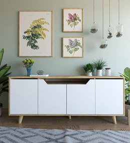Κονσόλα Sapphire Δρυς / Λευκό ONAMO 180x45x80
