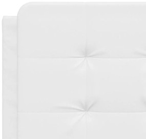 Πλαίσιο Κρεβατιού με Κεφαλάρι Λευκό 140x200 εκ. Συνθετικό Δέρμα - Λευκό