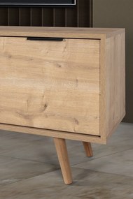 Έπιπλο Τηλεόρασης Sapphire Δρυς / Ανθρακί PRACLEU 160x35x18