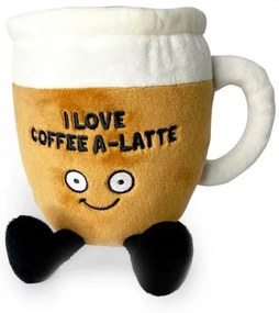 Punchkins Plush Χαρούμενο Φλυτζανάκι Καφέ Λούτρινο "I Love Coffee A-Latte!" 99698