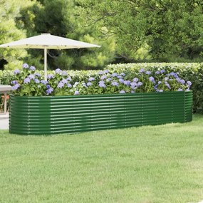vidaXL Ζαρντινιέρα Πράσινη 396x100x68εκ Γαλβανισμένος χάλυβας