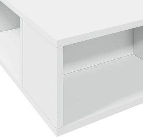 vidaXL Πλαίσιο Κρεβατιού Λευκό 135x190 εκ. από Επεξεργασμένο Ξύλο