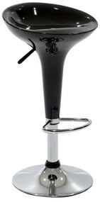 Σκαμπό μπαρ Felice πτυσσόμενο μαύρο-βάση χρωμίου 40x43x84εκ 2αδα 40x43x84 εκ.