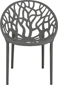 Πολυθρόνα Daren pakoworld pp σε ανθρακί απόχρωση 59x60x79,5εκ