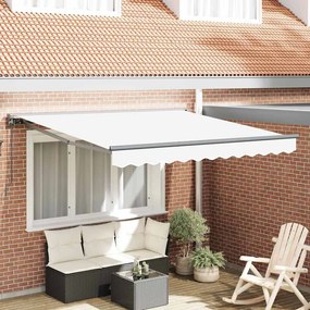 vidaXL Σκελετός Τέντας Λευκός 350 x 250 εκ Πολυεστέρας με Επικάλυψη PU