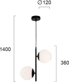 Φωτιστικό Οροφής Δίφωτο Viokef Anouk 4233300