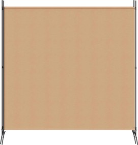 vidaXL 4-Πίνακας Διαχωριστικός Μπεζ 525 x 180 cm Ύφασμα