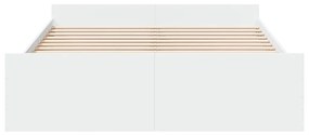 vidaXL Πλαίσιο Κρεβατιού με Συρτάρια Χωρίς Στρώμα Λευκό 140x200 εκ.
