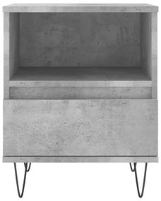 vidaXL Κομοδίνα 2 τεμ. Γκρι Σκυροδέματος 40x35x50 εκ. Επεξεργ. Ξύλο