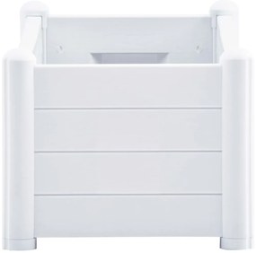 vidaXL Ζαρντινιέρα Υπερυψωμένη Λευκή 100 x 43 x 35 εκ. Πολυπροπυλένιο