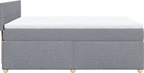 vidaXL Κρεβάτι Boxspring με Στρώμα Αν. Πράσινο 160x200εκ Υφασμάτινο