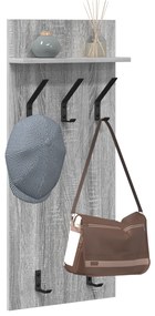 vidaXL Τοίχου Κρεμάστρα Γκρι sonoma 90 x 40 x 10 εκ Επεξεργασμένο ξύλο