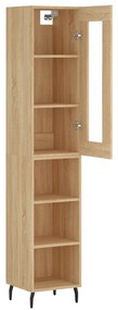 vidaXL Μπουφές Sonoma δρυς 34,5 x 34 x 180 εκ. από Επεξεργασμένο Ξύλο