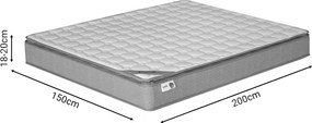 Στρώμα Perfecto pakoworld Continuous springs μονής όψης ανώστρωμα 18-20cm 150x200εκ