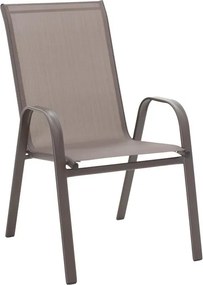 Τραπεζαρία Valor-Calan σετ 5τεμ μέταλλο-textilene καφέ